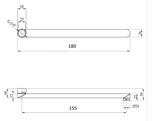 Вилив змішувача Globus Lux M72 18F
