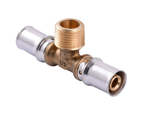 Трійник із зовнішньою різьбою прес APE ITALY AP 133 16х1/2″х16
