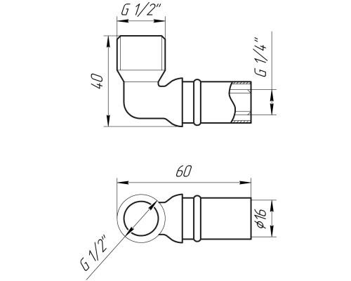 Кутник із зовнішньою різьбою прес APE ITALY AP 153 1/2″х16