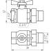 Кран кульовий ARCO      1/2″ SENA 154103 прямий з американкою  (754103)