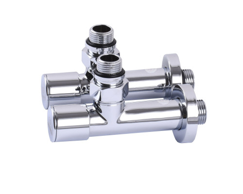 Кран вентильний кутовий з американкою SOLOMON LUX 1/2″ CHROM 7777 (2шт. КОМПЛЕК )   (1уп)