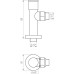 Кран вентильний кутовий з американкою SOLOMON LUX 1/2″ CHROM 7777 (2шт. КОМПЛЕК )   (1уп)