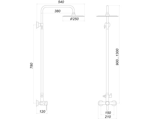 Душова система Globus Lux WIEN SBT2-SH-05