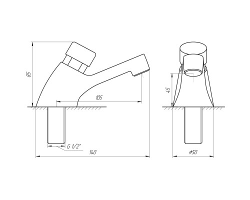 Кран-дозатор для умивальника MO1501,3bar., 7l/min