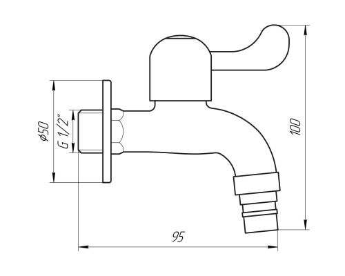 Кран кульовий для поливу Q PROFESSIONAL 1/2″ NV-QP3003 SUS304 нержавійка