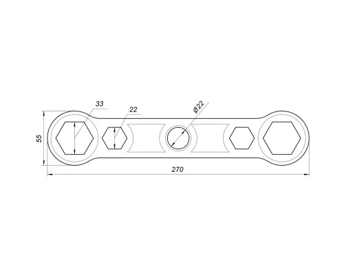 Ключ монтажу футорок CRISTAL NR-1015