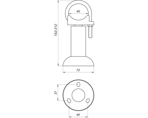 Підлоговий кронштейн секційного радіатора CRISTAL NR-1014