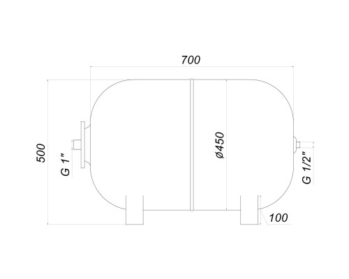 Гідроакумулятор  100л Zilmet ultra-pro 10bar  гор ( 1100010005 )