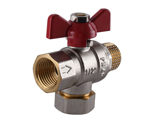 Кран кульовий прямий з фільтром SOLOMON 1/2″ ЗВ КБ PN40 3888