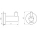 Гачок одинарний Globus Lux SS 8411  SUS304