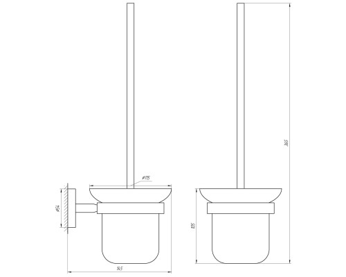 Йоржик настінний без кришки Globus Lux SS8429A  SUS304