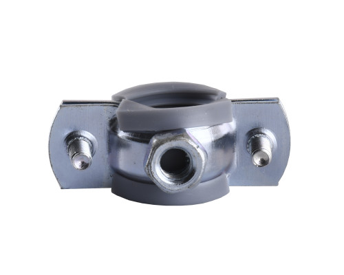 Хомут в зборi CR     3/8″ (16-19мм) з гвинтом-шурупом 8*80 та дюбелем в уп., сірий