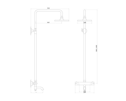 Душова система Globus Lux Termostatic R GDS-0041T