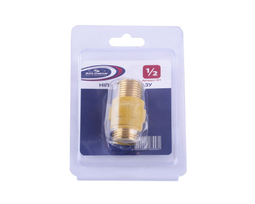 Газовий ніпель діелектричний SOLOMON 1/2″х1/2″ ЗЗ 911