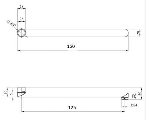 Вилив змішувача Globus Lux M72 15F