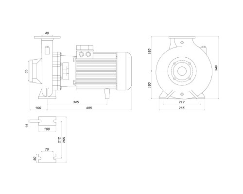 Насос моноблочний IR 40-200NA 11,0 кВт SAER (60 м3/год, 61 м)
