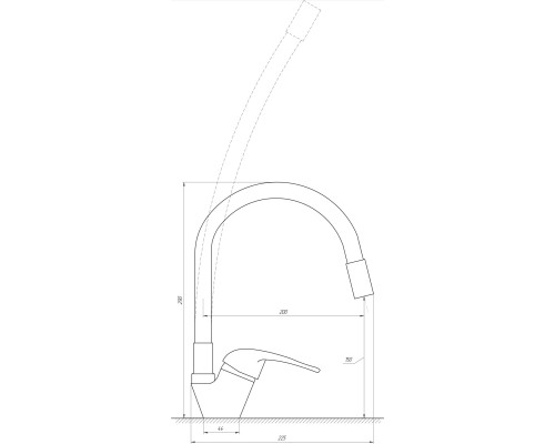 Змішувач для кухні EcoMix ENERGO E-GEZ-203SLR-BLACK