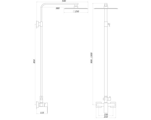 Душова система Globus Lux SICILIA SBQ-SH-125