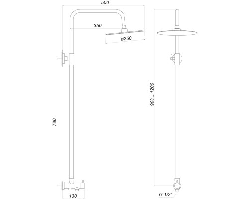 Душова колона Globus Lux ALPEN SB-BAR-0101