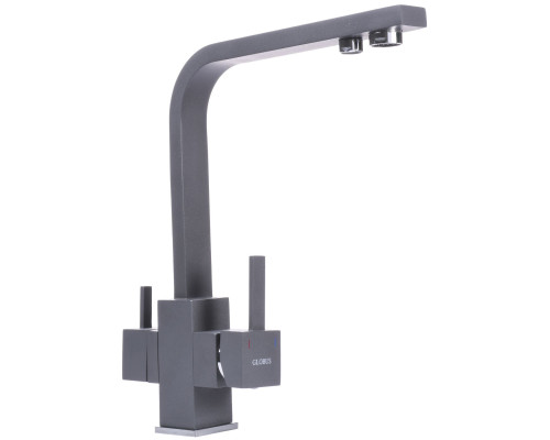 Змішувач для кухні під осмос Globus Lux LAZER GLLR-0111-3-TITANIUM