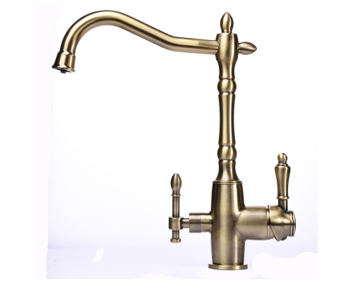 Змішувач для кухні під осмос Globus Lux LAZER GLLR-1000-9-BRONZE