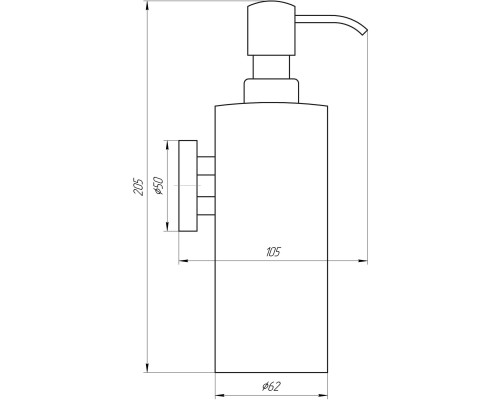 Дозатор рідкого мила Globus Lux SS 8432  SUS304