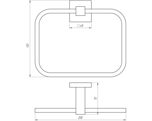 Тримач рушників Globus Lux SQ 9407 SUS304