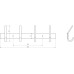 Планка з гачками Globus Lux SQ 9435-4 SUS304