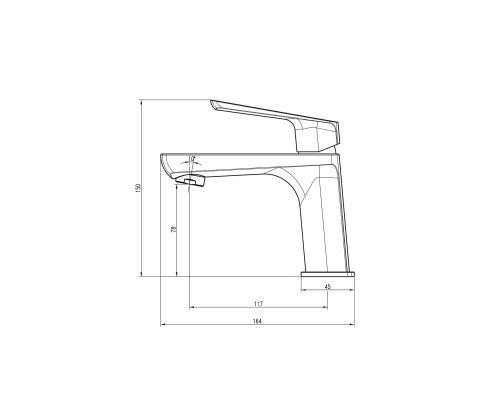 Змішувач для умивальника TOPAZ LEXI TL-21201-H57-0, Шланги TAQ-M1055