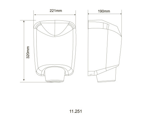 Сушарка для рук HOTEC 11.251 ABS White