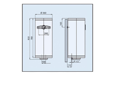 Водонагрівач LEOV LV Slim 50 l (50L Slim )