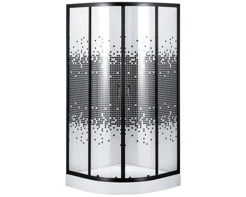 Душова кабіна півкругла DRAWA L90TB.Mosaic (L90B.Mosaic) BRAVO (2уп.)