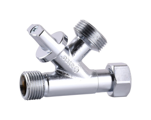 Кран кульовий з притискною гайкою ARCO CONECTA 1/2″х1/2″х3/4″ 280020