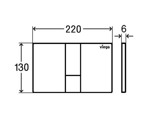 Панель змиву Prevista д/бачків Visign for Style 24, матовий хром, Viega 773274