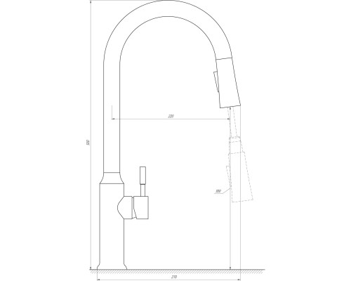Змішувач для кухні Globus Lux ALPEN SBT1-2033