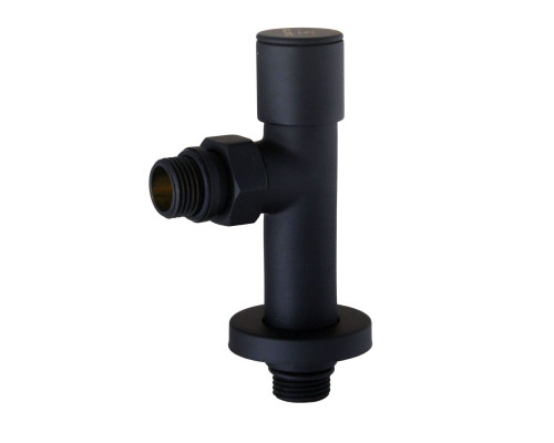 Набір Кран вентильний кутовий з американкою SOLOMON LUX 1/2″  7777  (2шт.) BLACK   (1уп)