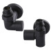 Набір Кран вентильний кутовий з американкою SOLOMON LUX 1/2″  7777  TEN (2шт.) BLACK  (1уп)