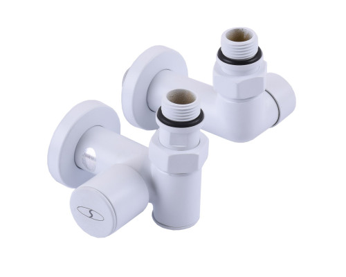 !Набір Кран вентильний кутовий з американкою SOLOMON LUX 1/2″ WHITE 7777_TEN (1уп.)