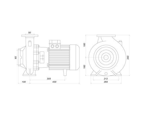 Насос моноблочний IR 50-160B 5,5 кВт SAER (75 м3/год, 32.5 м)