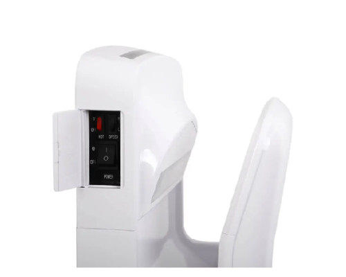 Сушарка для рук HOTEC 11.101 ABS White сенсорна, корпус пластик білий (220В ,1650-2050Вт)