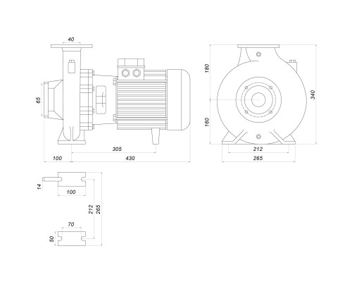 Насос моноблочний IR 40-200B 5,5 кВт SAER (48.8 м3/год, 40 м)