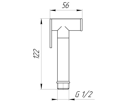 Душова гігієнічна стоп-лійка Globus Lux S-170BL