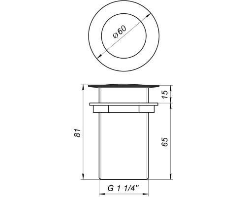 Донний клапан Globus Lux HG-053B (Click-clack)