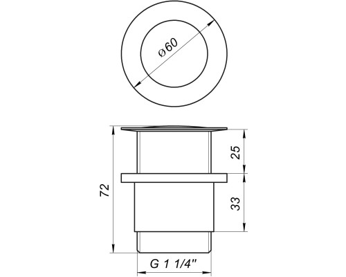 Донний клапан Globus Lux HG-041B (Click-clack)