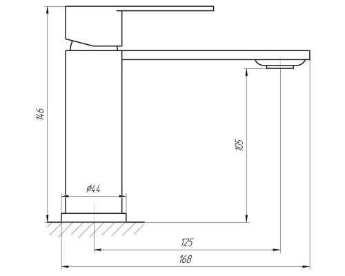 Змішувач для умивальника Globus Lux RING SR-101