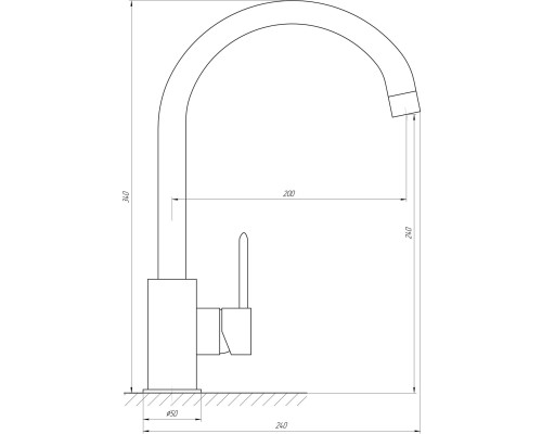 Змішувач для кухні TOPAZ BARTS TB 07403-H36-BL