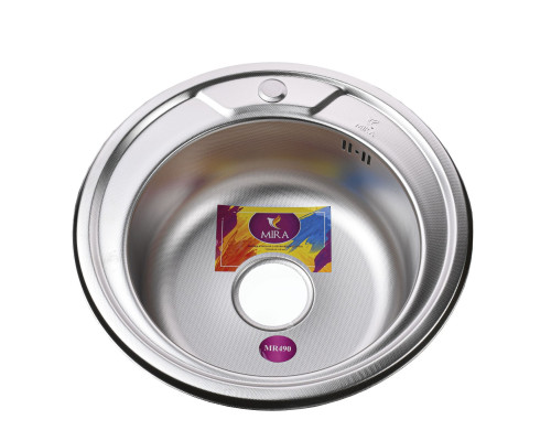 Мийка кухонна врiзна кругла 510х160 Decor MR 510 D 0,6 mm Mira