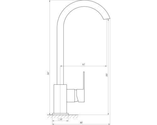 Змішувач для кухні Globus Lux Milano GLM-203SQ-BB