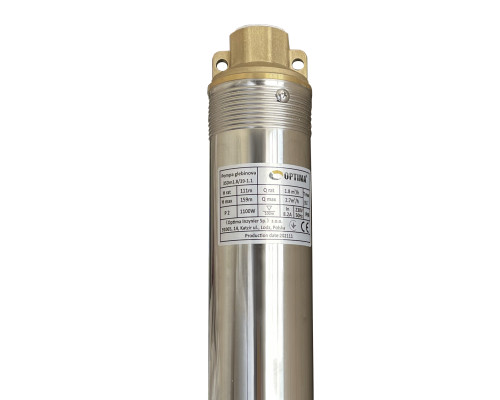 Насос свердловинний з підв, стійк, до піску 3″ OPTIMA 3SDm1,8/39 1,1 кВт 159м +пульт+кабель 75м NEW