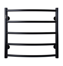 Рушникосушарка UNIO LD W 500-500-5 BLK Драбинка Дуга вода чорна